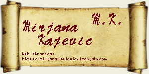 Mirjana Kajević vizit kartica